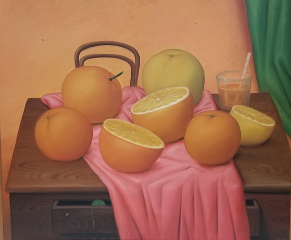 Still Life with Oranges, Fernando Botero